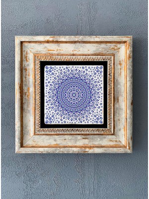 Oscar Stone Decor Çerçeveli Taş Duvar Dekoru 20 x 20 cm CDD-40-1028