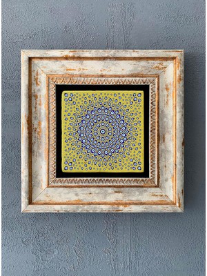 Oscar Stone Decor Çerçeveli Taş Duvar Dekoru 20 x 20 cm CDD-40-1035