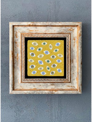 Oscar Stone Decor Çerçeveli Taş Duvar Dekoru 20 x 20 cm CDD-40-1036