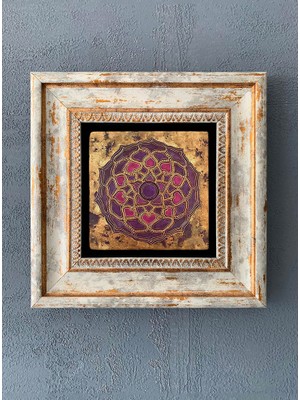 Oscar Stone Decor Çerçeveli Taş Duvar Dekoru 20 x 20 cm CDD-40-1055