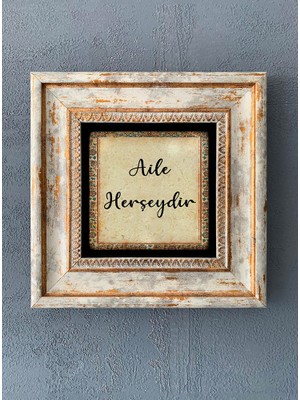 Oscar Stone Decor Çerçeveli Taş Duvar Dekoru 20 x 20 cm CDD-40-1059