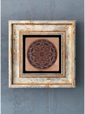 Oscar Stone Decor Çerçeveli Taş Duvar Dekoru 20 x 20 cm CDD-40-1060
