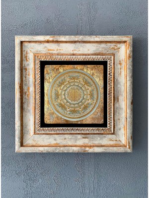 Oscar Stone Decor Çerçeveli Taş Duvar Dekoru 20 x 20 cm CDD-40-1062