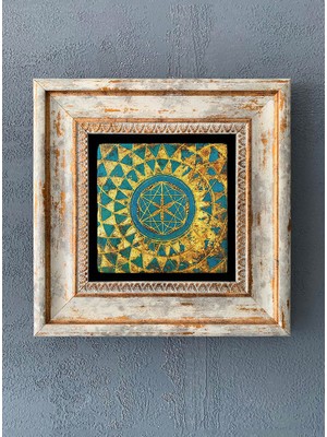 Oscar Stone Decor Çerçeveli Taş Duvar Dekoru 20 x 20 cm CDD-40-1075