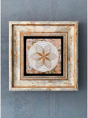 Oscar Stone Decor Çerçeveli Taş Duvar Dekoru 20 x 20 cm CDD-40-1086