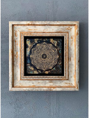 Oscar Stone Decor Çerçeveli Taş Duvar Dekoru 20 x 20 cm CDD-40-1088