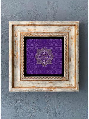 Oscar Stone Decor Çerçeveli Taş Duvar Dekoru 20 x 20 cm CDD-40-1089