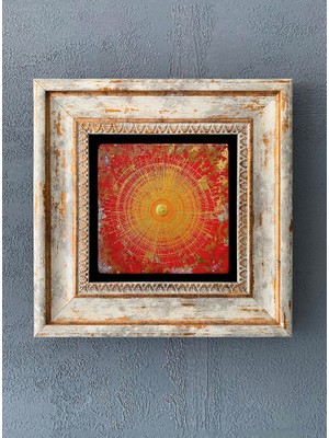 Oscar Stone Decor Çerçeveli Taş Duvar Dekoru 20 x 20 cm CDD-40-1098