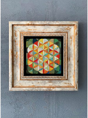 Oscar Stone Decor Çerçeveli Taş Duvar Dekoru 20 x 20 cm CDD-40-1107