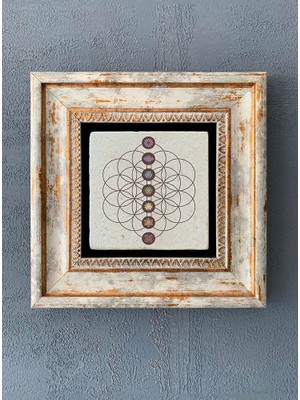 Oscar Stone Decor Çerçeveli Taş Duvar Dekoru 20 x 20 cm CDD-40-1120