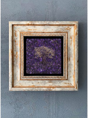 Oscar Stone Decor Çerçeveli Taş Duvar Dekoru 20 x 20 cm CDD-40-1121