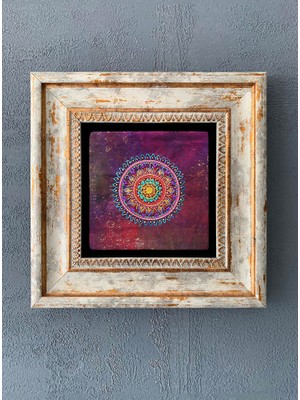 Oscar Stone Decor Çerçeveli Taş Duvar Dekoru 20 x 20 cm CDD-40-1226