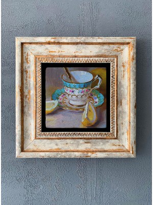 Oscar Stone Decor Çerçeveli Taş Duvar Dekoru 20 x 20 cm CDD-40-1235