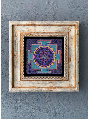 Oscar Stone Decor Çerçeveli Taş Duvar Dekoru 20 x 20 cm CDD-40-1238