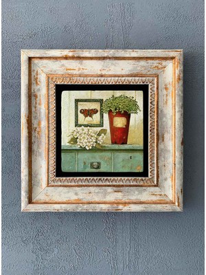 Oscar Stone Decor Çerçeveli Taş Duvar Dekoru 20 x 20 cm CDD-40-1262