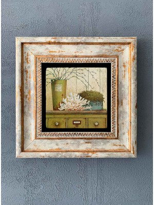 Oscar Stone Decor Çerçeveli Taş Duvar Dekoru 20 x 20 cm CDD-40-1263