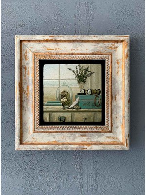 Oscar Stone Decor Çerçeveli Taş Duvar Dekoru 20 x 20 cm CDD-40-1264