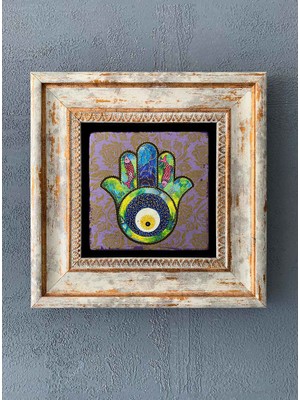 Oscar Stone Decor Çerçeveli Taş Duvar Dekoru 20 x 20 cm CDD-40-1296