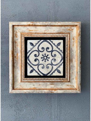 Oscar Stone Decor Çerçeveli Taş Duvar Dekoru 20 x 20 cm CDD-40-1306