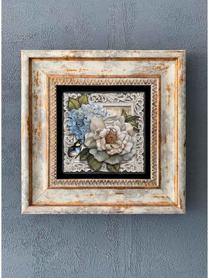 Oscar Stone Decor Çerçeveli Taş Duvar Dekoru 20 x 20 cm CDD-40-1309