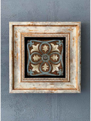 Oscar Stone Decor Çerçeveli Taş Duvar Dekoru 20 x 20 cm CDD-40-1321