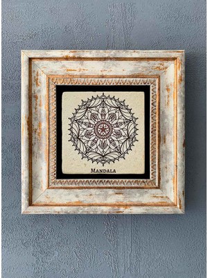 Oscar Stone Decor Çerçeveli Taş Duvar Dekoru 20 x 20 cm CDD-40-1338