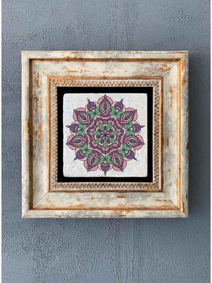 Oscar Stone Decor Çerçeveli Taş Duvar Dekoru 20 x 20 cm CDD-40-1339