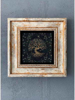 Oscar Stone Decor Çerçeveli Taş Duvar Dekoru 20 x 20 cm CDD-40-1341