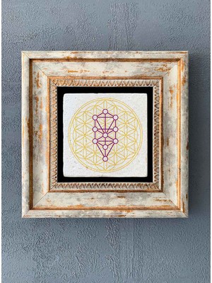 Oscar Stone Decor Çerçeveli Taş Duvar Dekoru 20 x 20 cm CDD-40-1343