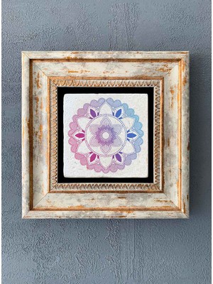 Oscar Stone Decor Çerçeveli Taş Duvar Dekoru 20 x 20 cm CDD-40-1351