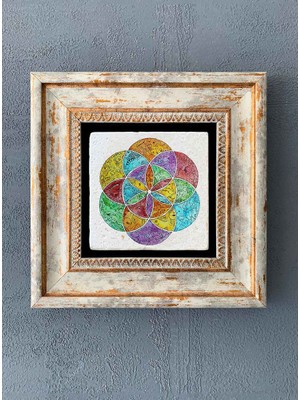 Oscar Stone Decor Çerçeveli Taş Duvar Dekoru 20 x 20 cm CDD-40-1352