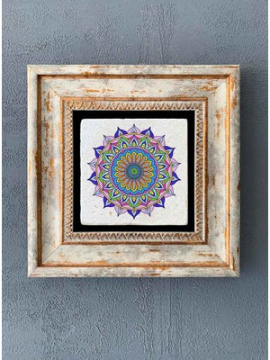 Oscar Stone Decor Çerçeveli Taş Duvar Dekoru 20 x 20 cm CDD-40-1368