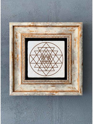 Oscar Stone Decor Çerçeveli Taş Duvar Dekoru 20 x 20 cm CDD-40-7773