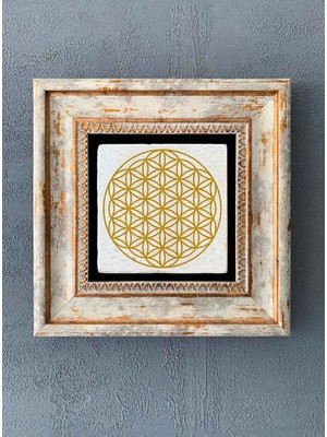 Oscar Stone Decor Çerçeveli Taş Duvar Dekoru 20 x 20 cm CDD-40-7786