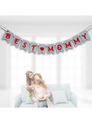 Süsle Bebek ve Parti Best Mommy Simli Eva Uzar Yazı - 1.55 mt