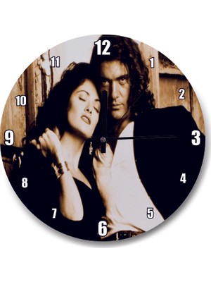 Cakatablo Desperado Antonio Banderas ve Salma Hayek Duvar Saati