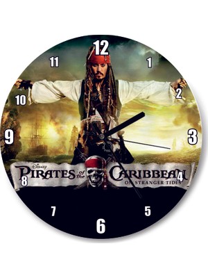 Cakatablo Karayip Korsanları Jack Sparrow Film Duvar Saati