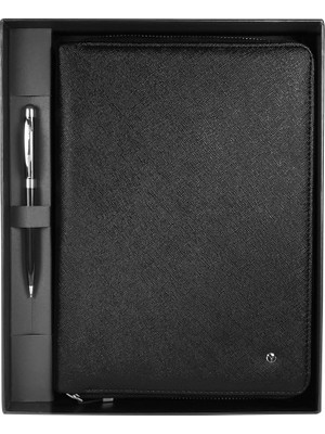 SCRIKSS HEDİYELİK SET DR 8113-1M PORTFÖY MİNİ + TABLET KILIFI SİYAH + TOUCH PEN