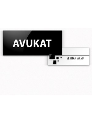 BK Kişiye Özel Avukat Duvar & Kapı Isimliği (Model 8)