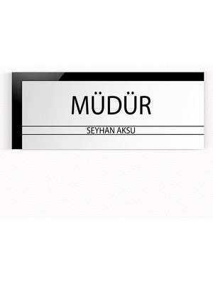 BK Kişiye Özel Müdür Duvar & Kapı Isimliği (Model 6)