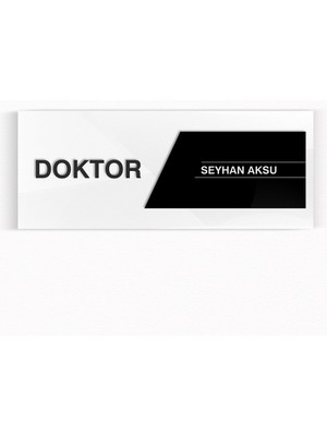 BK Kişiye Özel Doktor Duvar & Kapı Isimliği (Model 1-1)