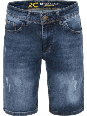 River Club Erkek Lacivert Kot - Şort Jeans&denim - Kapri&bermuda