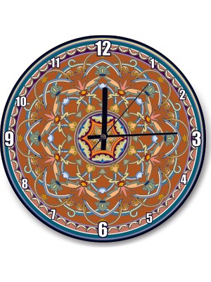 Cakatablo Kahve Rengi Zeminde Motifler