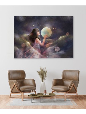 Bk Gift Küçük Kızın Dünyası Tasarımlı Kanvas Tablo 70X100CM