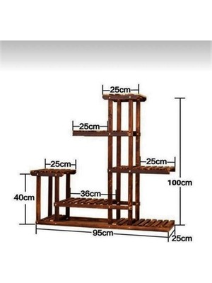TarFaDek Saksı Standı 6 Katlı Saksılık Çiçeklik Çok Katlı Dekoratif Saksı Standı