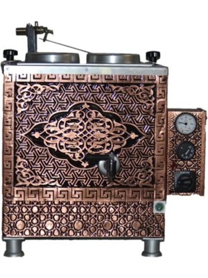 Maraton Bakır Çay Kazanı Iki Demlikli Elektrikli