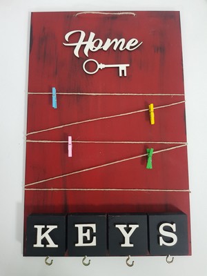 Morza Home Morzahome Ahşap Anahtarlık Mandallı 25 x 40 cm