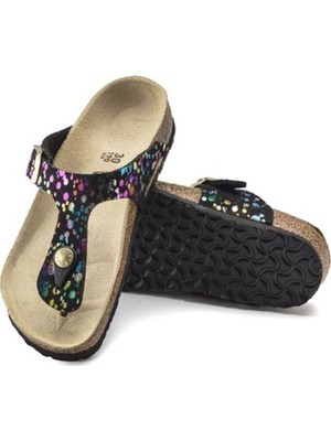 Birkenstock 1019734 - Confetti Black Pop Gızeh   Mf Çocuk Terlik