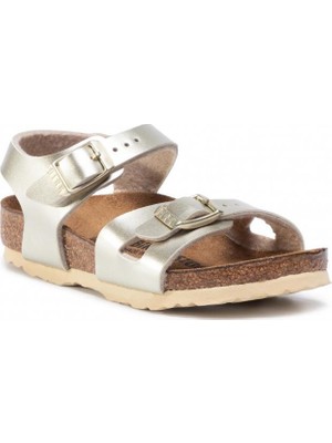 Birkenstock 1014829 - Electrıc Metallıc Gold Rio Kids Bf Çocuk Terlik