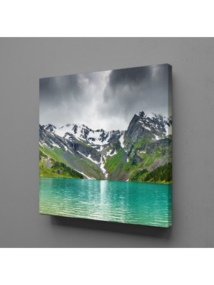 Technopa Karlı Dağ ve Mavi Göl 130X130CM